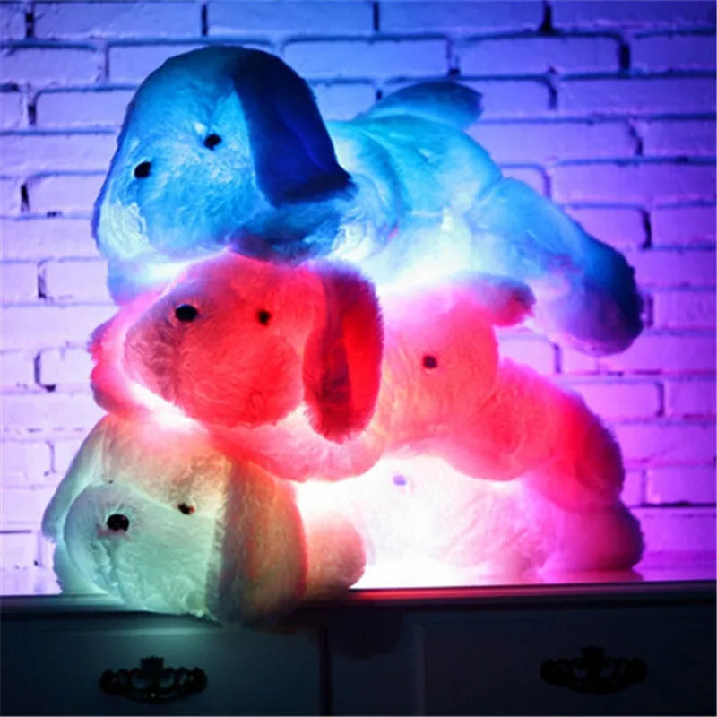 Peluche veilleuse LED — Chien lumineux