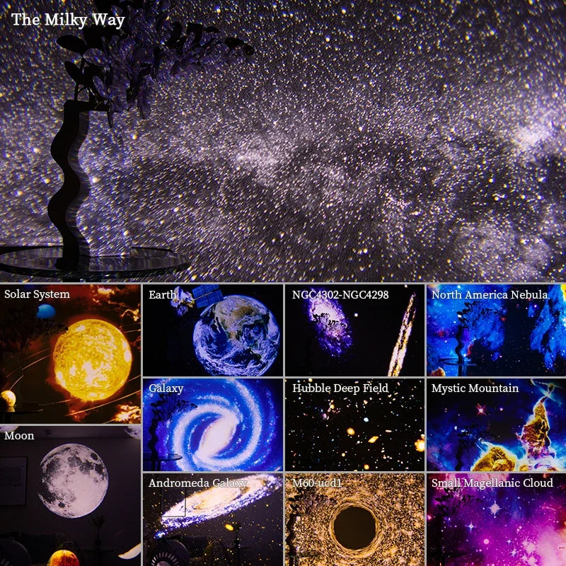 Projecteur galaxie 360° — Ciel étoilé