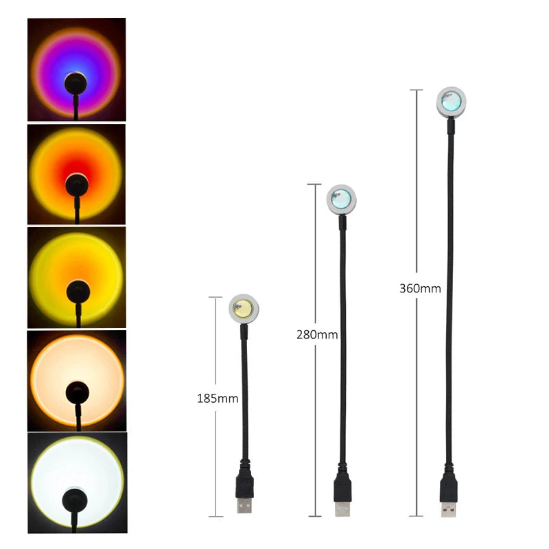 Lampe Sunset — Projecteur d'ambiance USB
