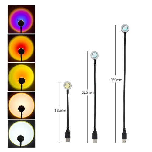 Lampe Sunset — Projecteur d'ambiance USB
